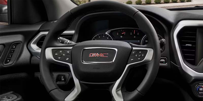 2023 GMC Acadia at Doug Henry GMC steering wheel